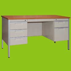 ds305 traditional double pedestal steel desk